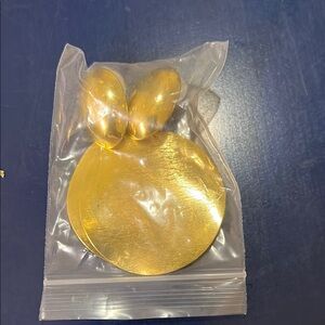 Lustrous Gold Organic Shaped Earrings